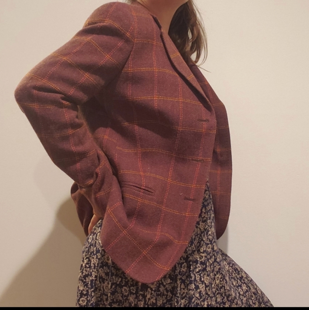 Max Mara Alpaca Window Pane Blazer Jacket - Picture 6 of 13